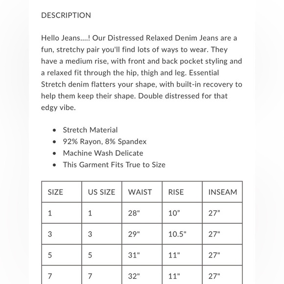 SPECIAL A DISTRESSED RELAXED DENIM MEDIU MED-RISE WASH JEANS SIZE 7 - Picture 6 of 16